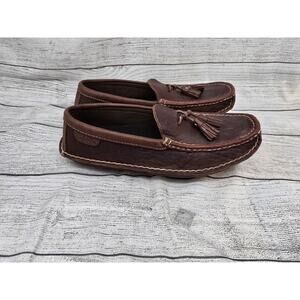 CABELA’S Slip-On Driving Shoes Brown Moccasin Slipper Leather Mens Sz 11 EE